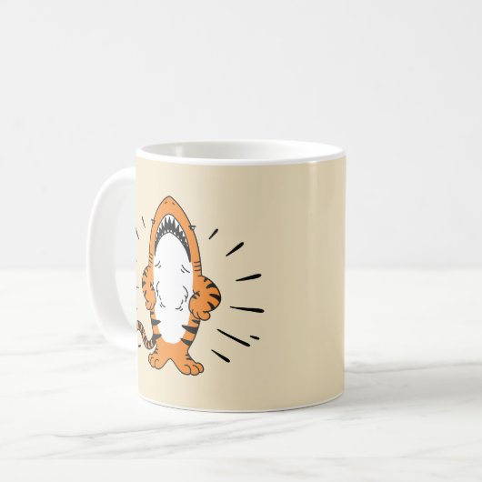 かわいいハイブリッドシャークタイガー漫画 コーヒーマグカップ (正面左)