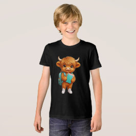 かわいいハイランドカウのバックトゥスクール | スクールモードオン トライブレンドTシャツ