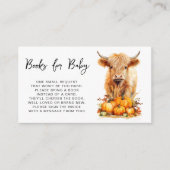 かわいいハイランドカウオータムカボチャの本ベビー エンクロージャーカード (正面)