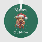 かわいいハイランドカウクリスマス オーナメント (裏面)