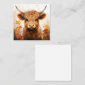 かわいいハイランドカウシリーズデザイン1 エンクロージャーカード (正面/裏面)