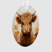 かわいいハイランドカウシリーズデザイン1 オーナメント (正面)