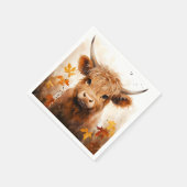 かわいいハイランドカウシリーズデザイン1 スタンダードカクテルナプキン (角)