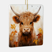 かわいいハイランドカウシリーズデザイン1 セラミックオーナメント (右)