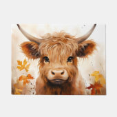 かわいいハイランドカウシリーズデザイン1 ドアマット (正面)