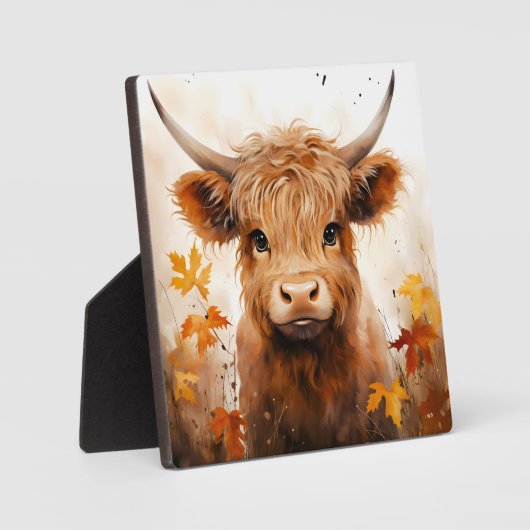 かわいいハイランドカウシリーズデザイン1 フォトプラーク (正面)