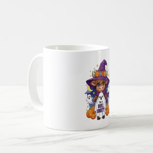 かわいいハイランドカウハロウィーン コーヒーマグカップ (正面左)