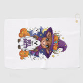かわいいハイランドカウハロウィーン ゴルフタオル (横)