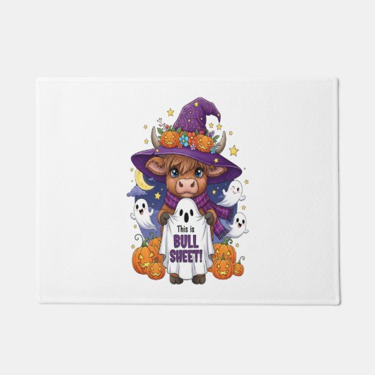 かわいいハイランドカウハロウィーン ドアマット (正面)