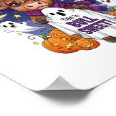 かわいいハイランドカウハロウィーン ポスター (角)