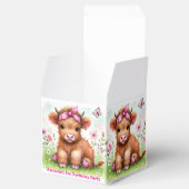 かわいいハイランドカウバタフライガールバースデーパーティー フェイバーボックス (オープン)