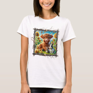 かわいいハイランドカウワイシャツ – Cozy Country Farm Vibes Tシャツ