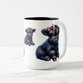 かわいいハイランドカウ ツートーンマグカップ (正面右)