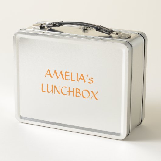 かわいいハイランドカーフアニマルファーム牛の名前キッド メタルランチボックス (裏面)