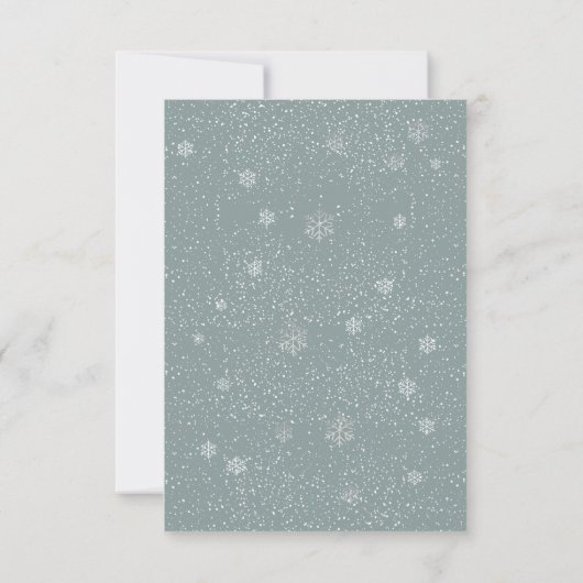 かわいいハイランドホーリーカウウィンターベイビーシャワー サンキューカード (裏面)