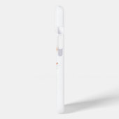 かわいいハイランド牛とケシの花の水色 Case-Mate iPhoneケース (裏面 / 左)