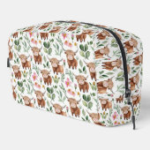 かわいいハイランド牛とピンクの花パターンフローラ ドップキット (右コーナー)