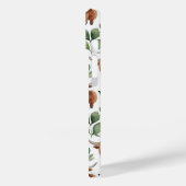 かわいいハイランド牛とピンクの花パターンフローラ Case-Mate iPhoneケース (裏面 / 左)