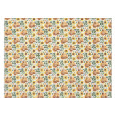 かわいいハイランド牛と黄色のひまわり花 テーブルクロス (正面(横))