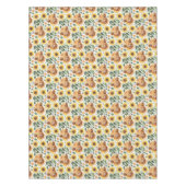 かわいいハイランド牛と黄色のひまわり花 テーブルクロス (正面)