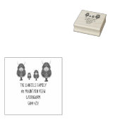 かわいいハイランド牛の住所スタンプ ラバースタンプ (押印)