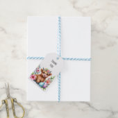 かわいいハイランド牛の誕生日 ギフトタグ (より糸付き)