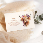 かわいいハイランド牛の赤ちゃんシャワーベビー エンクロージャーカード