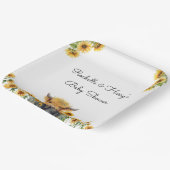 かわいいハイランド牛ふくらはぎヒマワリ赤ちゃんシャワー ペーパープレート (傾斜あり)