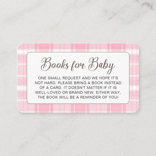 かわいいハイランド牛ピンク赤ちゃんシャワーエンクロージャカード エンクロージャーカード (正面)