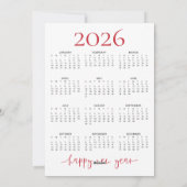 かわいいハイランド牛2026カレンダーメリークリスマス シーズンカード (裏面)