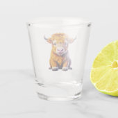 かわいいハイランド牛 ショットグラス (裏面)
