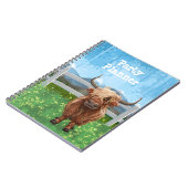 かわいいハイランド牛 ノートブック (左側)