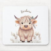 かわいいハイランド牛 マウスパッド (正面)