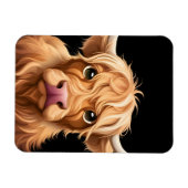 かわいいハイランド牛 マグネット (横)