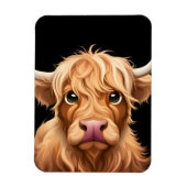 かわいいハイランド牛 マグネット (縦)