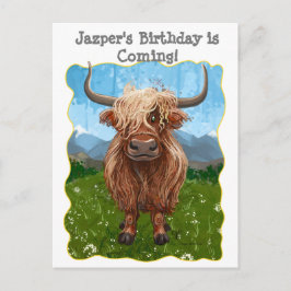 かわいいハイランド牛 案内ポストカード