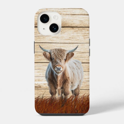 かわいいハイランド牛 iPhoneケース (裏面)