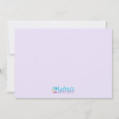 かわいいハイランド・カウの花のベビーシャワー 招待状 (裏面)