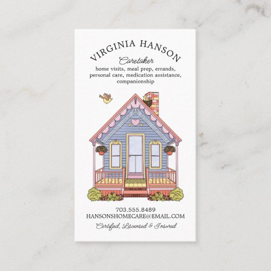 かわいいハウスキーバーサービス 名刺 (正面)