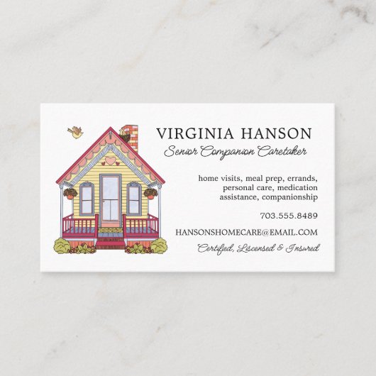 かわいいハウスキーバーサービス 名刺 (正面)