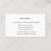 かわいいハウスキーピング名刺 名刺 (裏面)