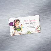 かわいいハウスクリーニングサービスフローラメイド マグネット名刺 (インサイチュ)