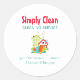 かわいいハウスクリーニングサービス事業 ラウンドシール