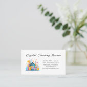 かわいいハウスクリーニングサービス用品 名刺 (スタンド正面)