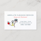 かわいいハウスクリーニングメイドサービスプロフェッショナル 名刺 (正面)