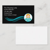 かわいいハウスクリーニング名刺デザイン 名刺 (正面/裏面)