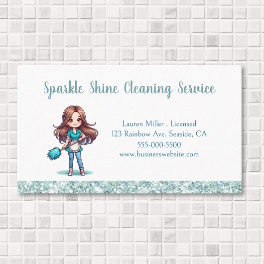 かわいいハウスクリーニング輝くメイドサービス 名刺