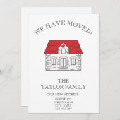 かわいいハウスニューホームムービングアナウンス 案内状 (正面/裏面)