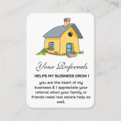 かわいいハウス実在エステートエージェントプロモーション 紹介カード (正面)