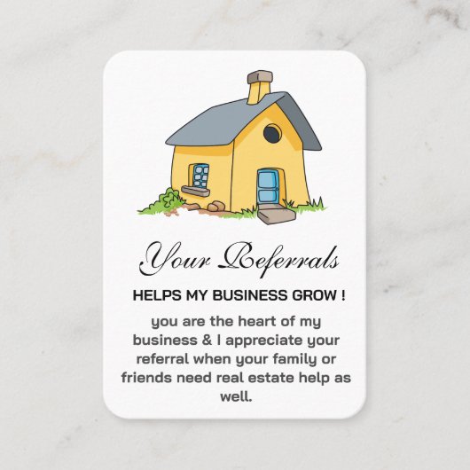 かわいいハウス実在エステートエージェントプロモーション 紹介カード (正面)